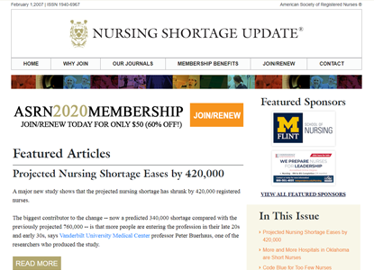 Nursing Shortage Update - nursing journal